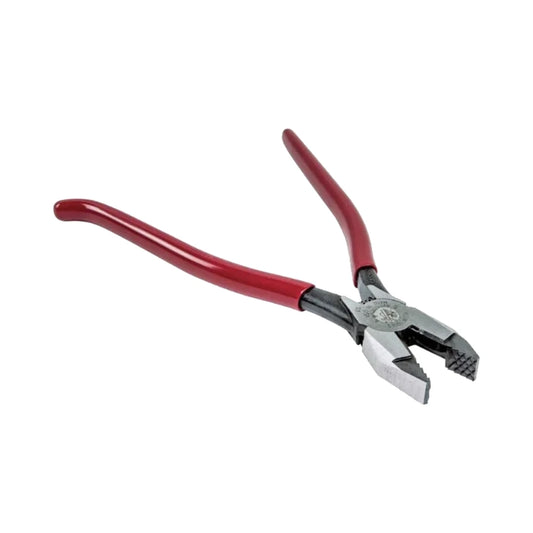 Pinzas de electricista Klein Tools con mordazas metálicas y mangos rojos y negros
