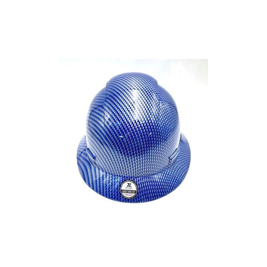 Casco de Seguridad Zeluga 15-446 Ventilado, Fibra de Carbono Azul Brillante
