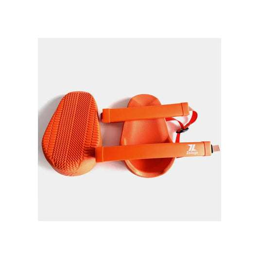 Rodilleras Knee Saver 15-498 con Doble Correa, Escudo de Goma Antideslizante y Forro de Espuma Gruesa - Naranja
