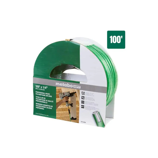 Manguera de Aire Metabo HPT 1/4 Pulgada x 100 Pies - Poliuretano Industrial 300 PSI
