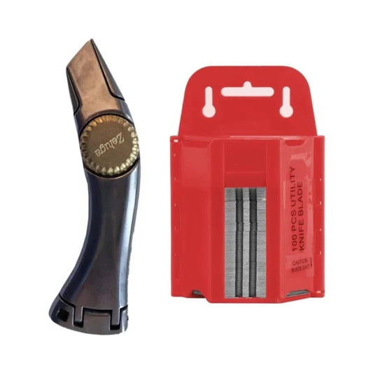 Navaja de aluminio con 100 hojas de gancho 19-130