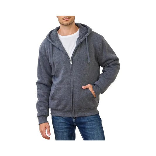 Sudadera con capucha y cremallera con forro de sherpa ACSW01