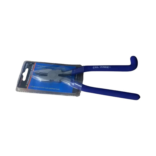Alicates de combinación de 9 pulgadas con mangos azules y empaque tipo blister