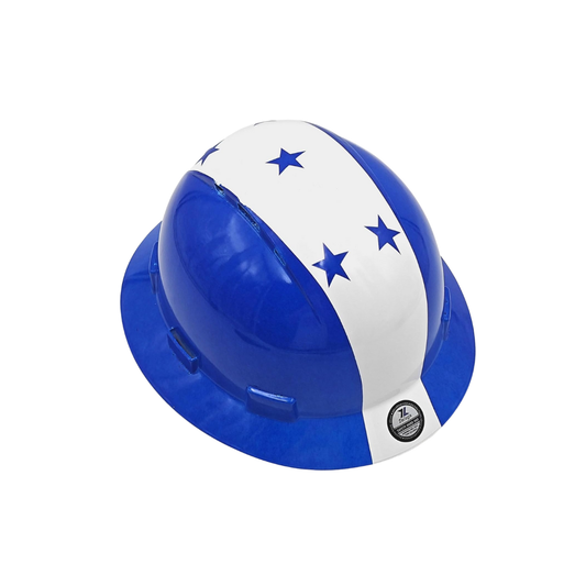 Casco Borde Completo de Polietileno de Alta Densidad, Carcasa Dura y Sombrero Ventilado - Bandera Honduras