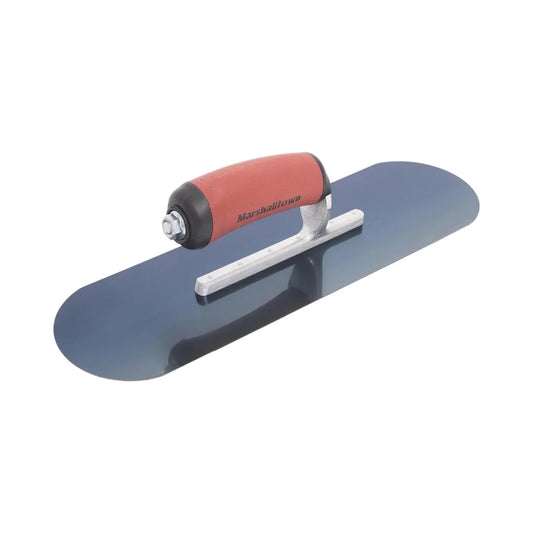 Llana de piscina con base azul y mango curvo DuraSoft rojo, paleta metálica