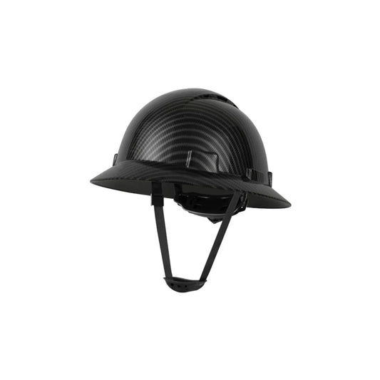 Casco de Seguridad Zeluga 15-447 de Ala Completa, Ventilado, Negro Fibra de Carbono Brillante