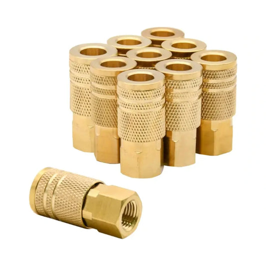 Acoplador hembra de latón industrial 1/4 NPT de 6 bolas 22-154