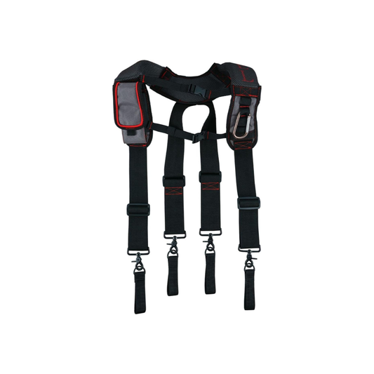 Suspensor de trabajo de construcción con extremo de gancho a presión de gatillo, Negro/Rojo 15-214