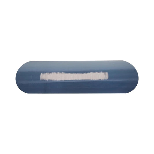 Llana de piscina azul con cerdas blancas y placa de acero