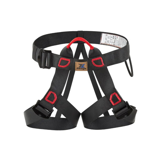 15-104 Escalada en Roca Medio Cuerpo Arnés Cintura Soporte Cinturón de Seguridad, Rojo/Negro