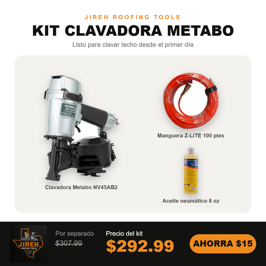 Kit Clavadora Metabo NV45AB2 con manguera y aceite