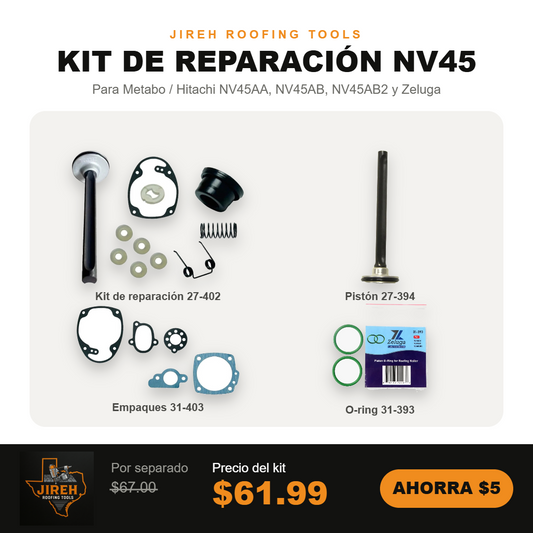 Kit de reparación para clavadora NV45