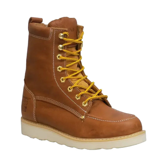 Botas de trabajo de cuero Rhino 82T06 Butternut de 8 pulgadas, vista tres cuartos