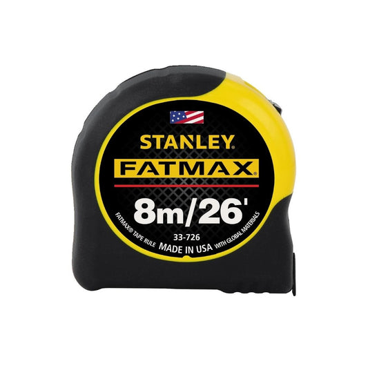 Cinta métrica Stanley FatMax FMHT33866 de 26 pies (8 m), carcasa amarilla y negra