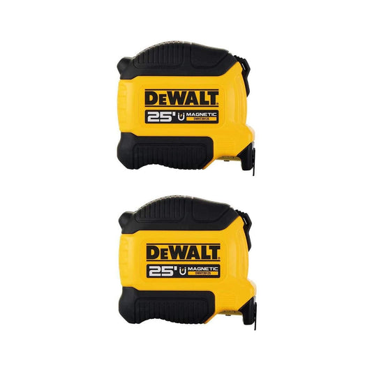 Paquete de 2 cintas métricas magnéticas DEWALT DWHT78325 de 25 pies