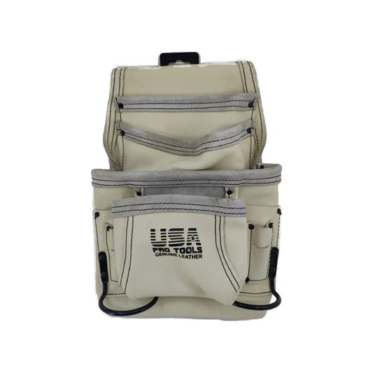 Bolsa de cuero crema para carpintero USA Pro Tools P-1209