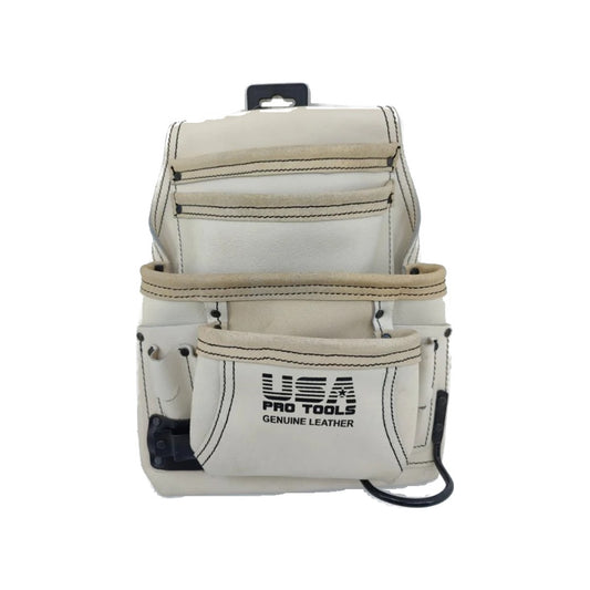 Bolsa de cuero crema para carpintero USA Pro Tools P-1269