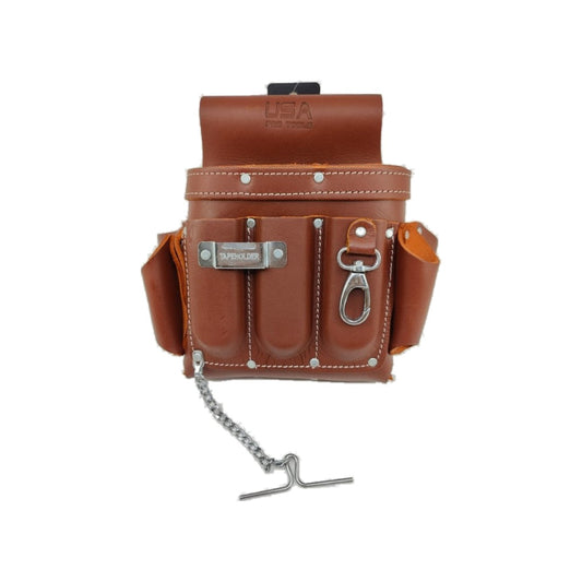 Bolsa de cuero para electricista USA Pro Tools P-1273 cereza