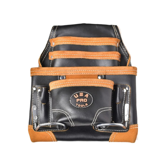Bolsa de cuero para carpintero USA Pro Tools SST-1152 negra