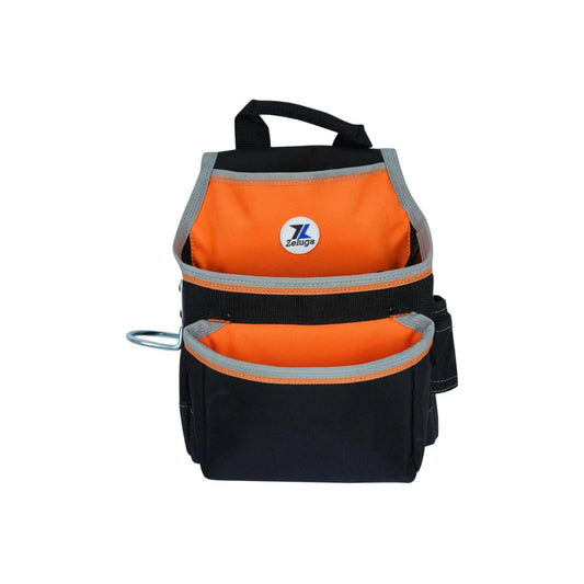 Morral de nylon smultifunción para electricista, techos, contratistas. Negro/Naranja  20-219