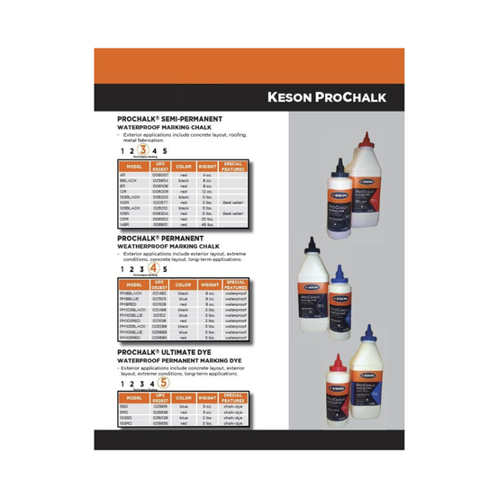 Keson 5RD ProChalk Ultimate - Tinte para tiza, Rojo, 5 onzas