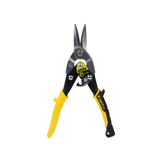 Stanley  "MaxSteel" tijeras de aviación rectas, 9.84 pulgadas, negro/amarillo 14-563