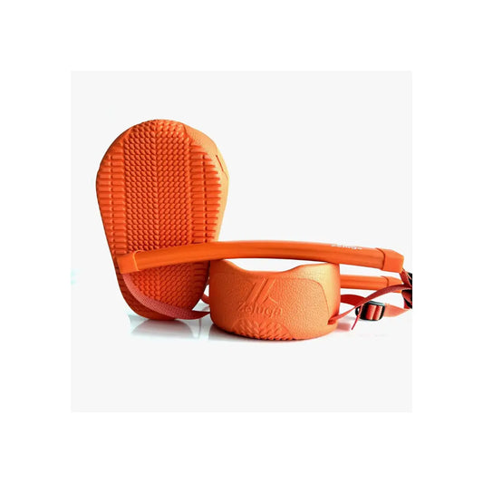 Rodilleras Knee Saver 15-498 con Doble Correa, Escudo de Goma Antideslizante y Forro de Espuma Gruesa - Naranja