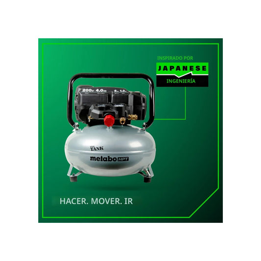 Metabo HPT "THE TANK" - Compresor de aire para panqueques 200 PSI, 6 galones (EC914S)