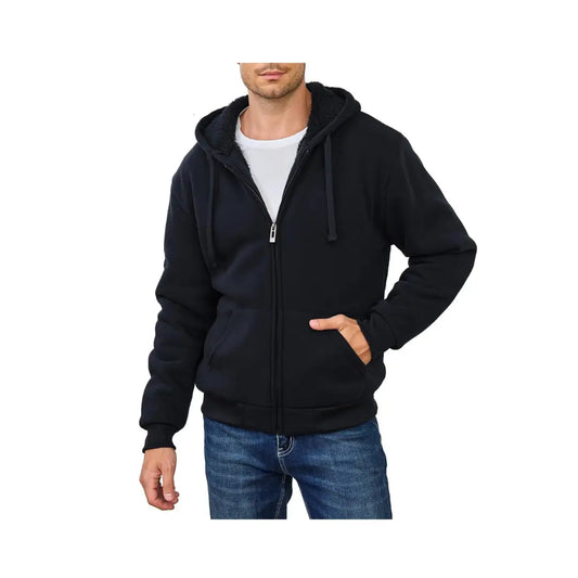 Sudaderas con capucha para hombre con cremallera completa, chaquetas gruesas y cálidas con forro de sherpa  ACSW01