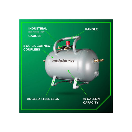 Metabo HPT Tanque de Aire 10 Galones UA3810AB - Certificado ASME
