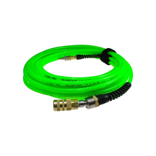 Flexeel Max Manguera  reforzada, r de 1/4 pulgadas,100 pies con acoplador giratorio   PFX4100GS15XS Cobra  Verde