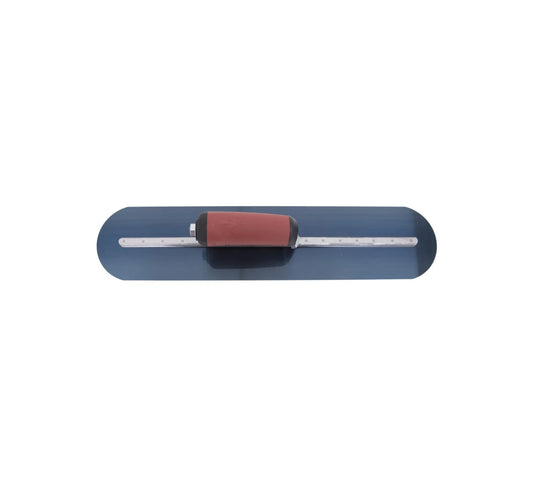 Marshalltown Llana de Acabado Acero Azul Extremo Redondo 14x4 Mango Curvo DuraSoft MXS64BRD