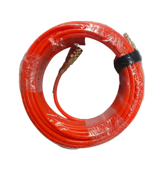 Manguera  de aire reforzada de poliuretano Z-LITE  no transparente y sin alambre de 1/4 pulgadas x 100 pies con accesorios,  Naranja 21-342