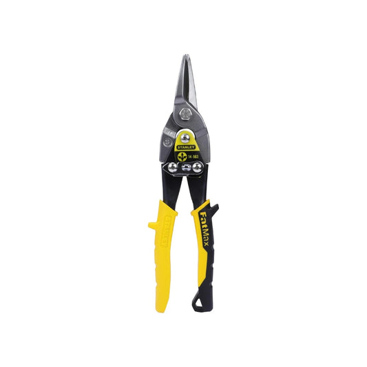 Stanley  "MaxSteel" tijeras de aviación rectas, 9.84 pulgadas, negro/amarillo 14-563