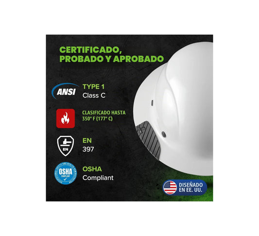 Lift Safety CSA DAX Casco de Ala Completa | Blanco