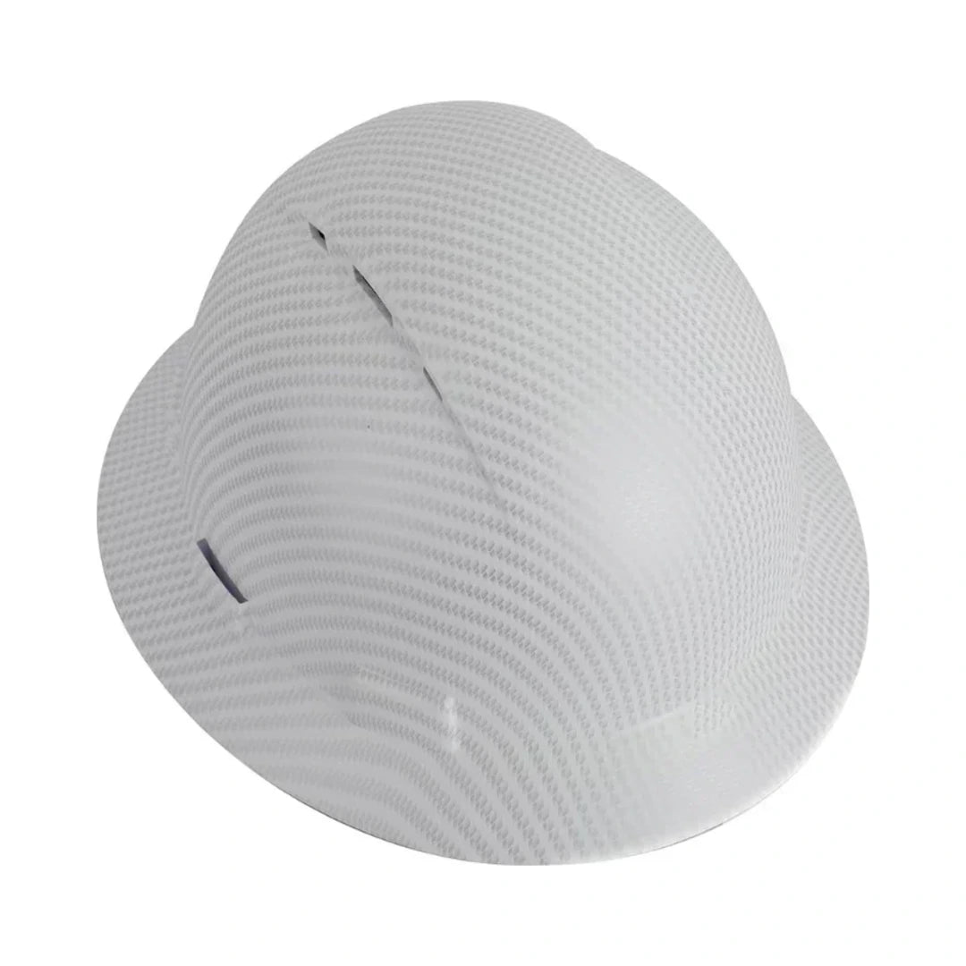 Casco de seguridad Zeluga ventilado de ala completa, fibra de carbono blanco mate