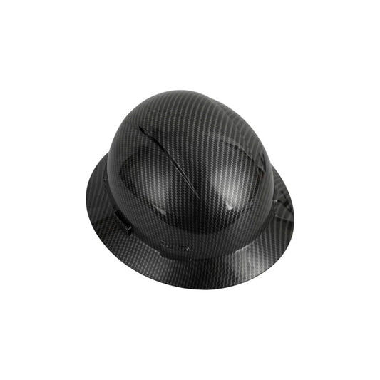 Casco de Seguridad Zeluga 15-447 de Ala Completa, Ventilado, Negro Fibra de Carbono Brillante