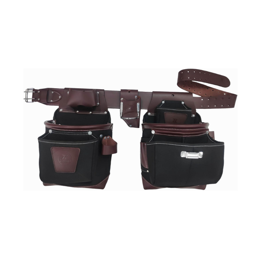 Morral Cinturón de herramientas 100% cuero, Bolsa, carpintero, construcción, 20-171