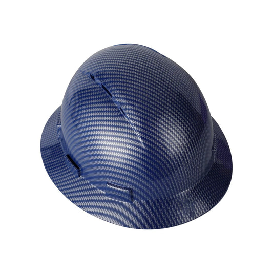 Casco de Seguridad Zeluga 15-446 Ventilado, Fibra de Carbono Azul Brillante