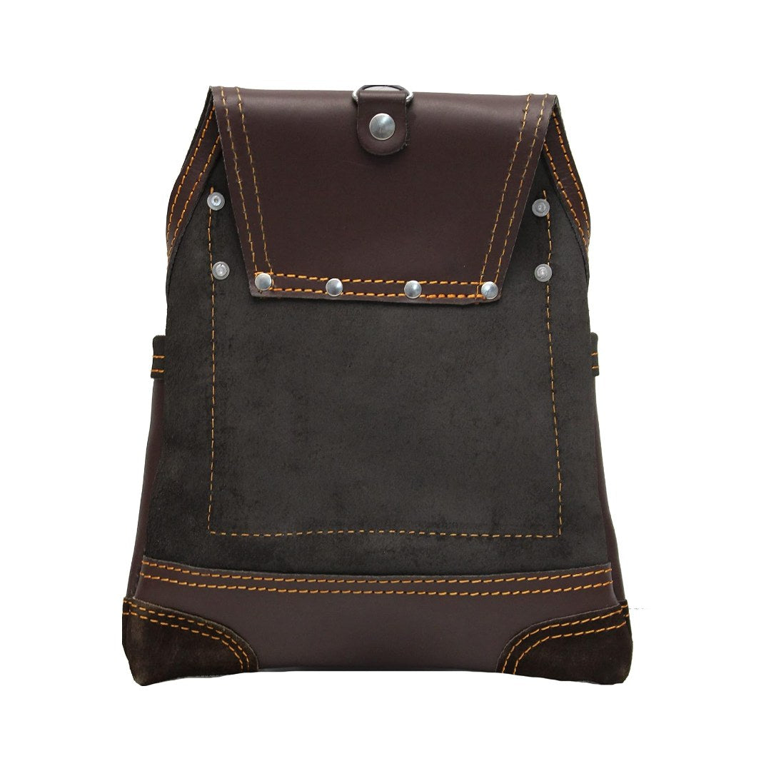 Bolsa de cuero USA Pro Tools marrón oscuro vista trasera