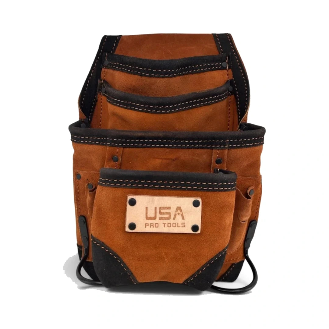 Bolsa de herramientas de gamuza USA Pro Tools color marrón