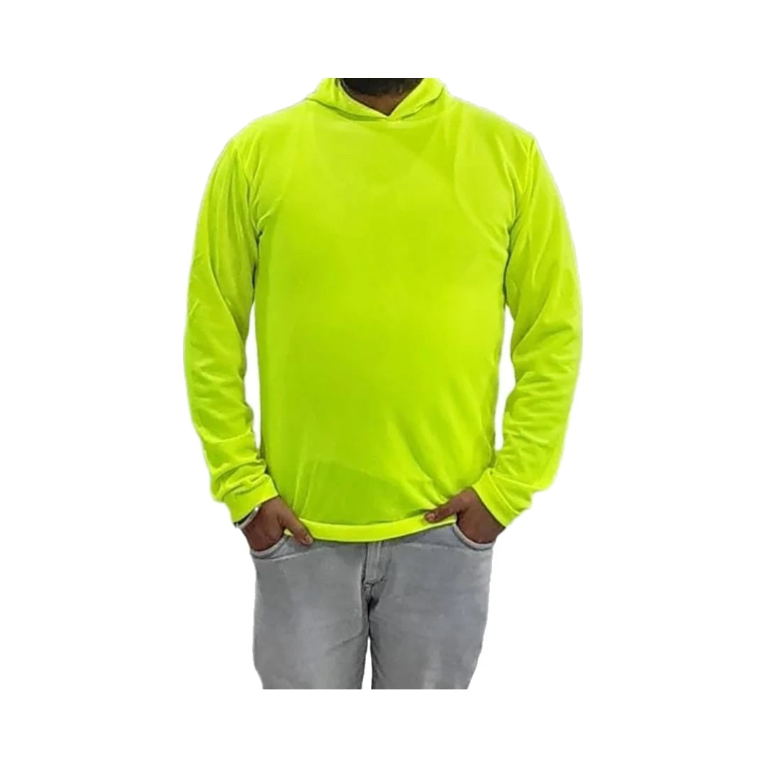 Camisa con capucha de alta visibilidad Zeluga verde neón UPF 50+
