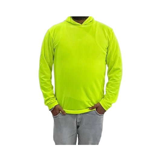 Camisa con capucha de alta visibilidad Zeluga verde neón UPF 50+