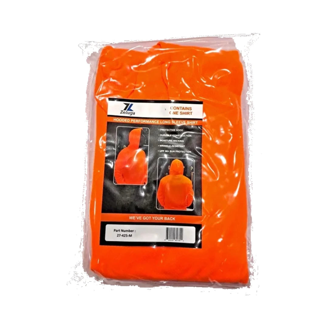 Camisa naranja en su empaque