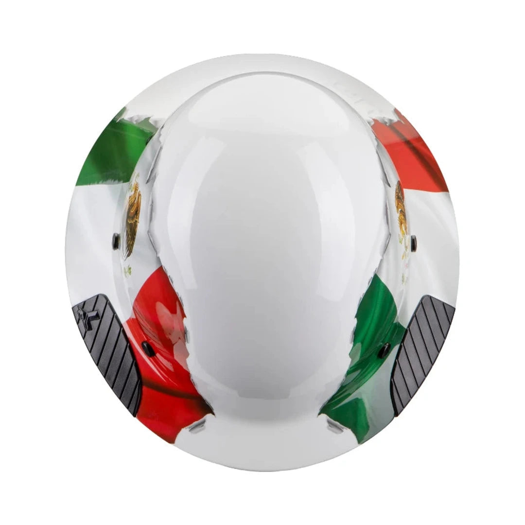 Casco DAX bandera de México, vista superior