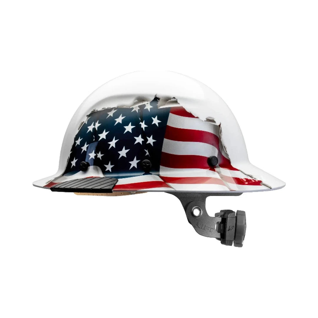 Casco LIFT DAX de ala completa con bandera de Estados Unidos, vista lateral