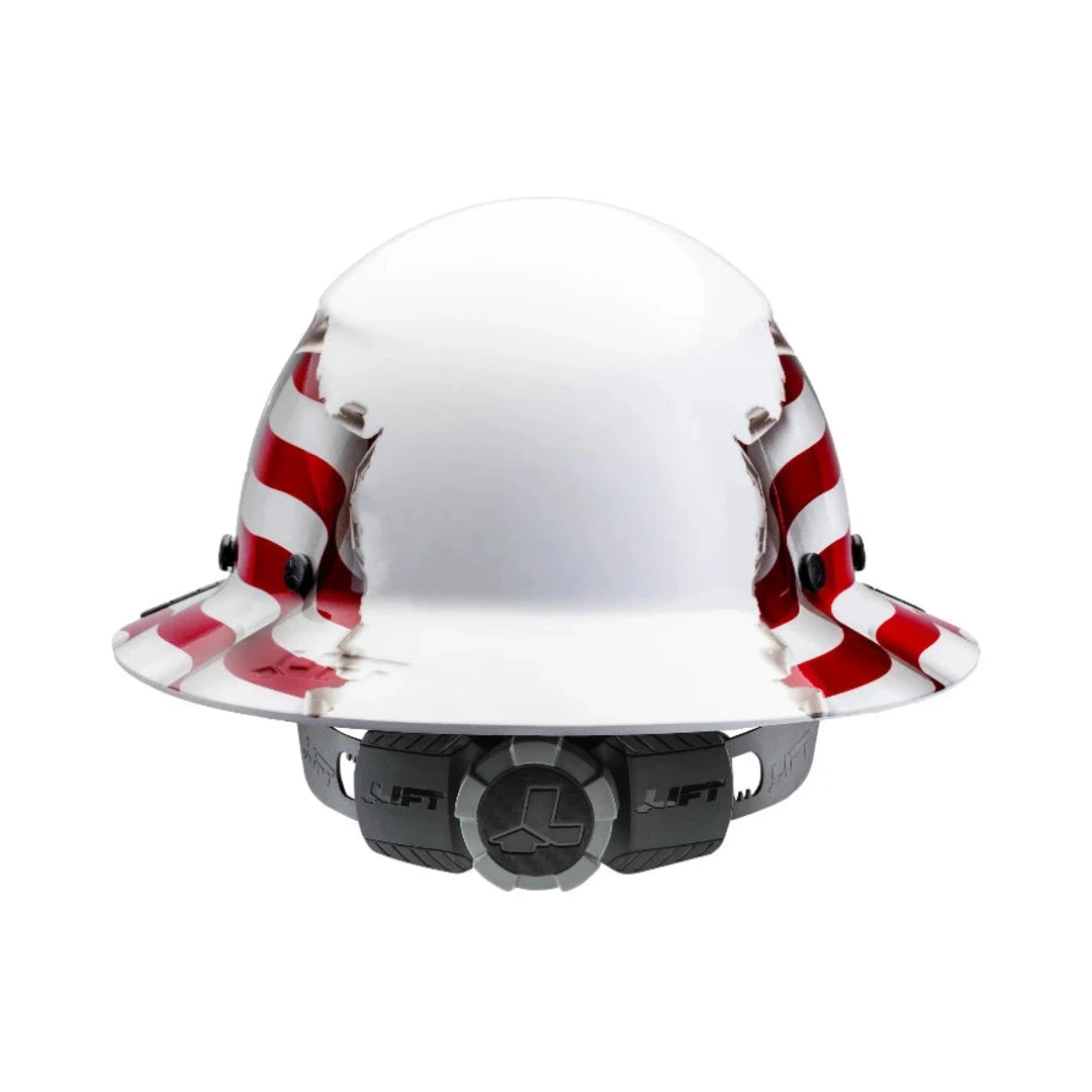 Casco DAX bandera de Estados Unidos, vista trasera con dial de ajuste