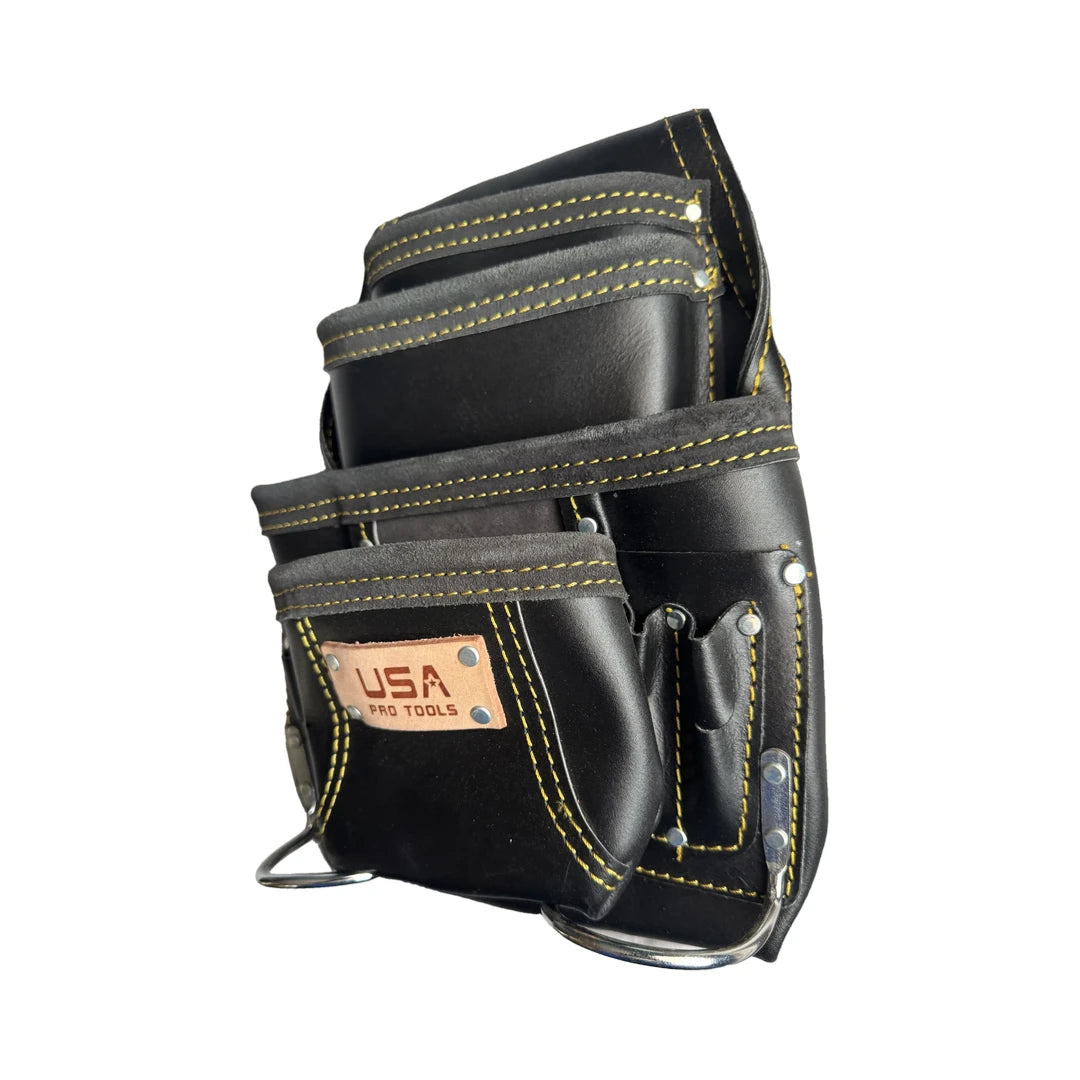 USA Pro Tools P-1292 bolsa de cuero negra vista de lado