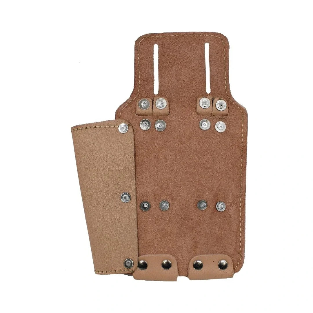 Portaherramientas de cuero USA Pro Tools beige vista trasera