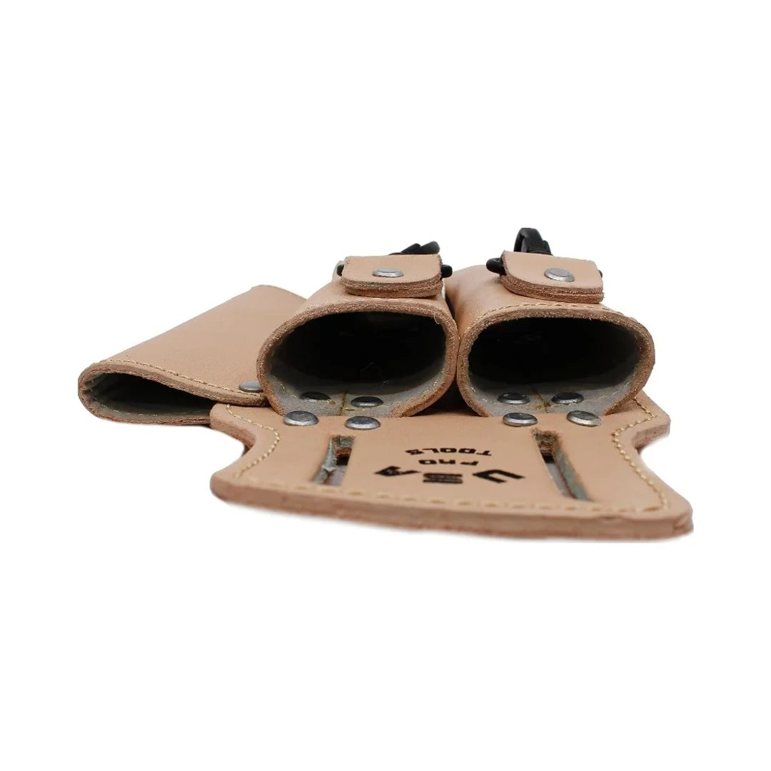 Portaherramientas de cuero USA Pro Tools beige vista superior